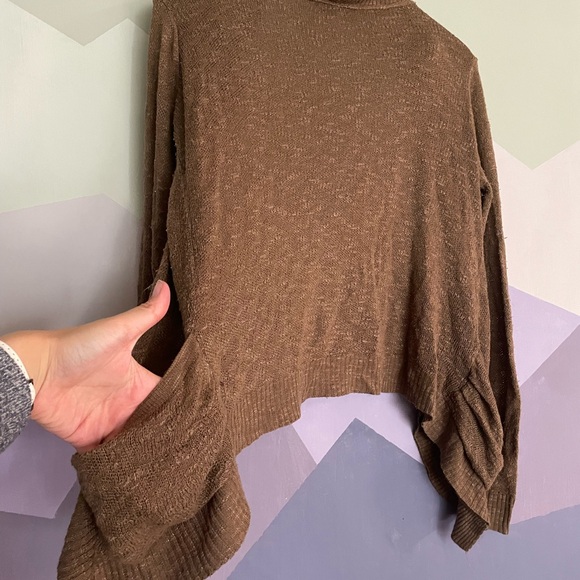 Brown Open-Front Sweater - Picture 4 of 4